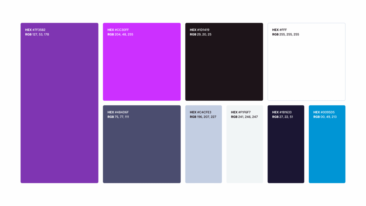 HexOS brand color palette