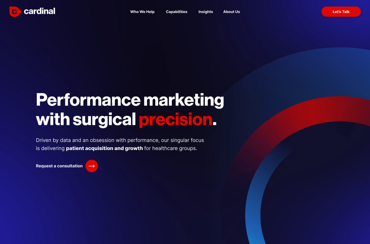 Cardinal web design system - desktop hero