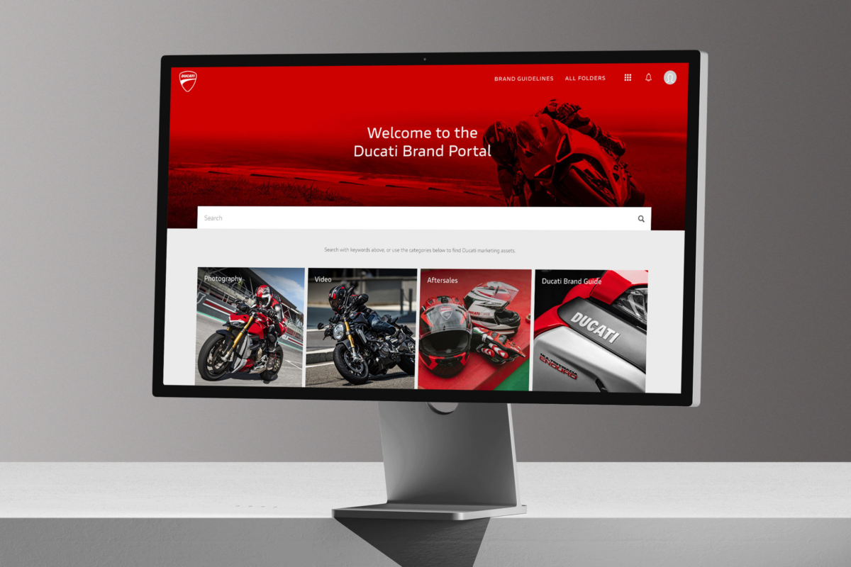 Ducati Brand Asset Portal - desktop home