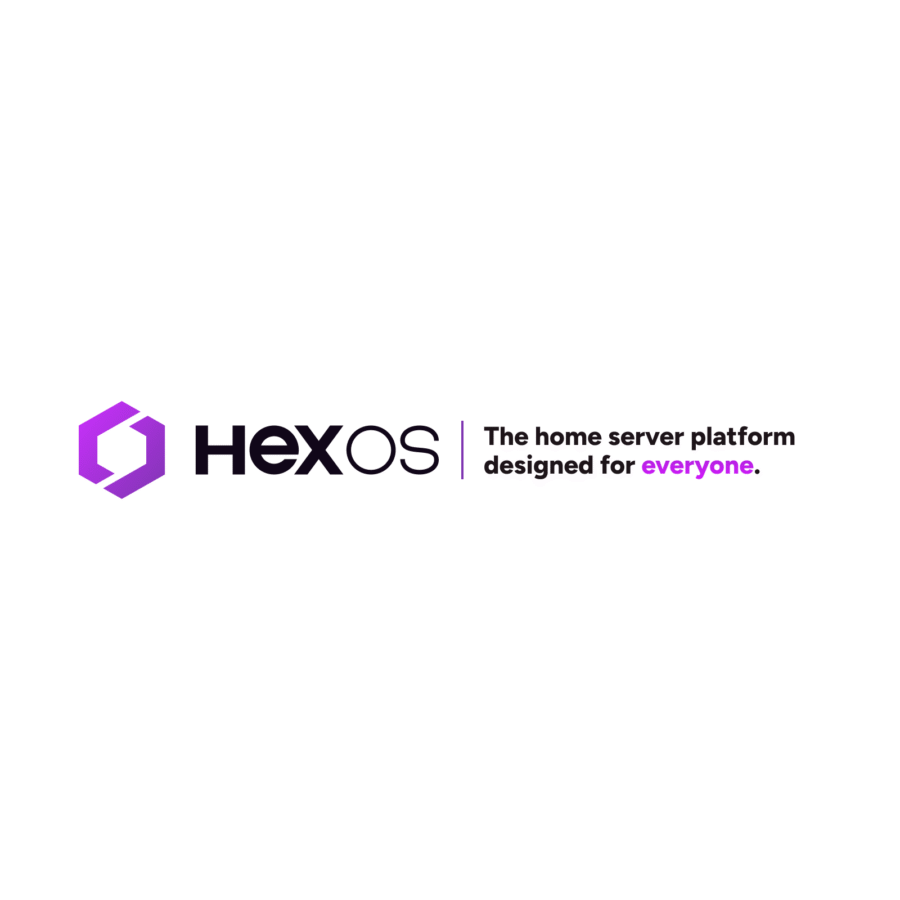 HexOS horizontal logo with messaging slogan