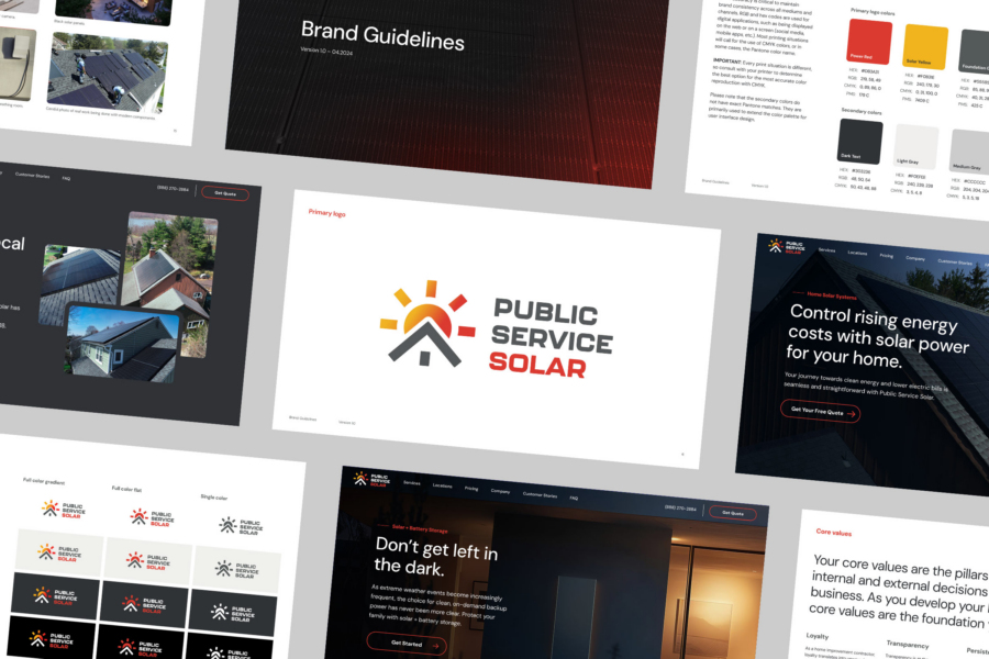 Public Service Solar Brand Identity System guidelines