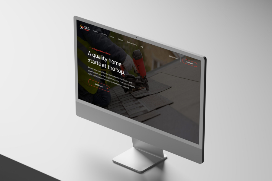 Public Service Solar Web System - Roofing Page